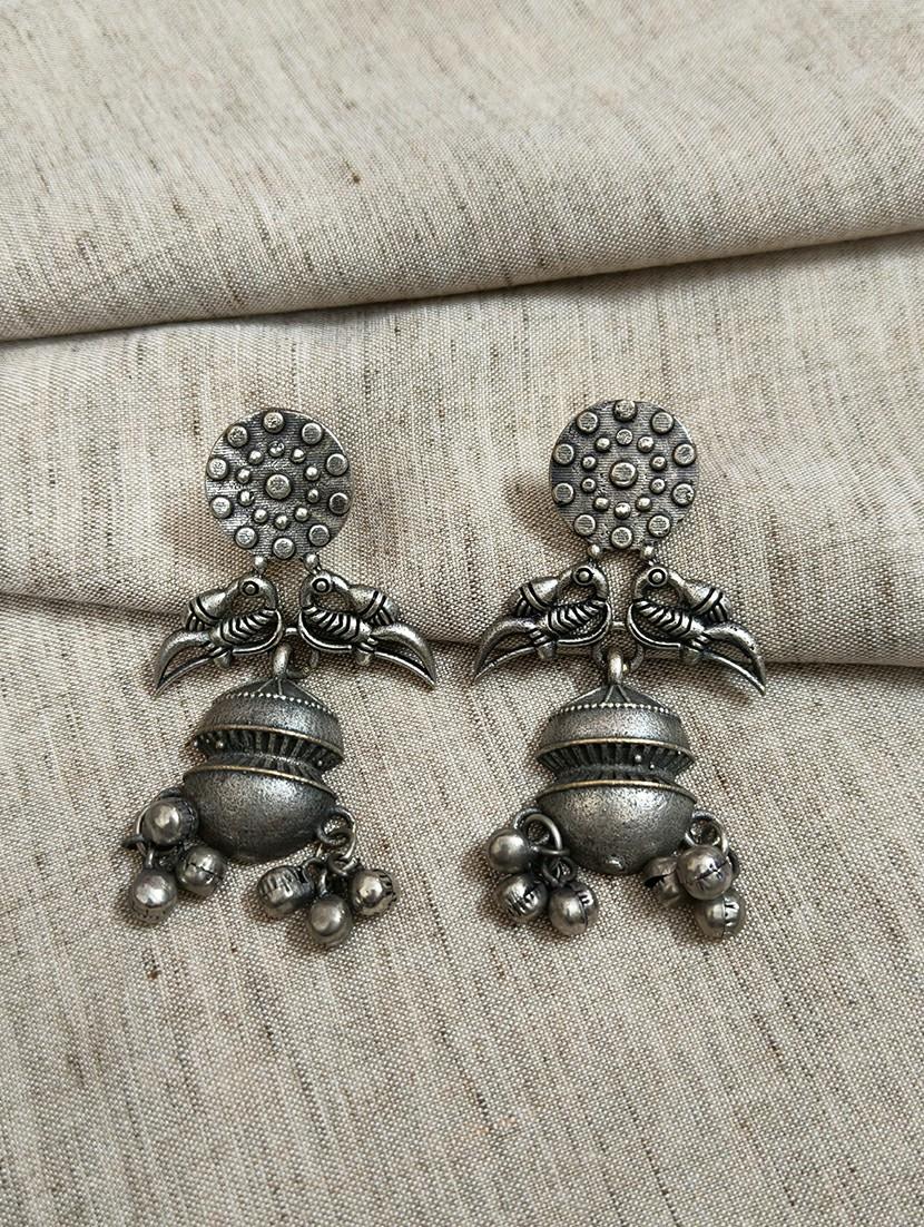 women silver brass drop earrings - 21743789 - Zoom Image - 0