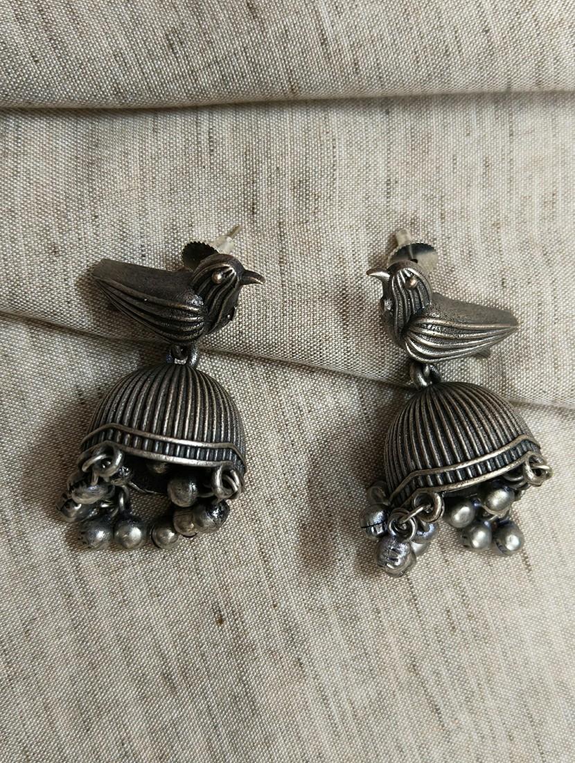 women silver brass jhumka earrings - 21743790 - Zoom Image - 0