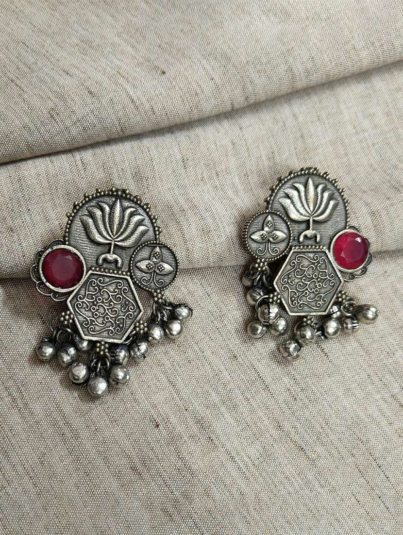 women silver brass drop earrings - 21743791 -  Zoom Image - 0