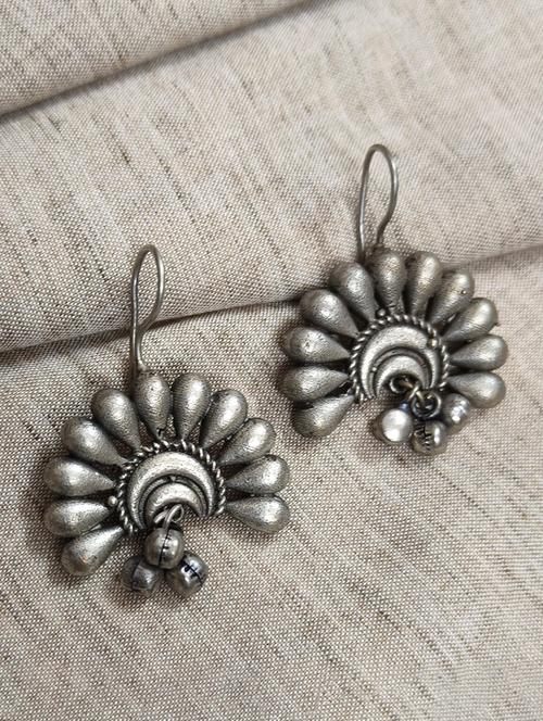 women silver brass drop earrings - 21743801 - Standard Image - 0