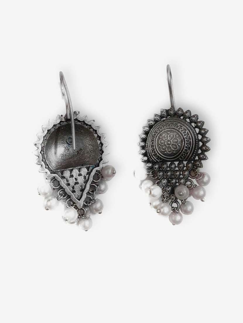 women silver brass drop earrings - 21743813 -  Standard Image - 1