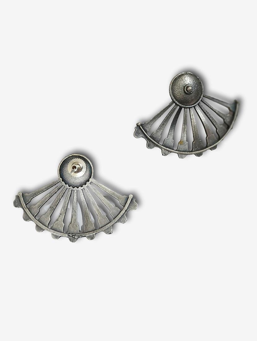 women silver brass studs earrings - 21743814 -  Standard Image - 1