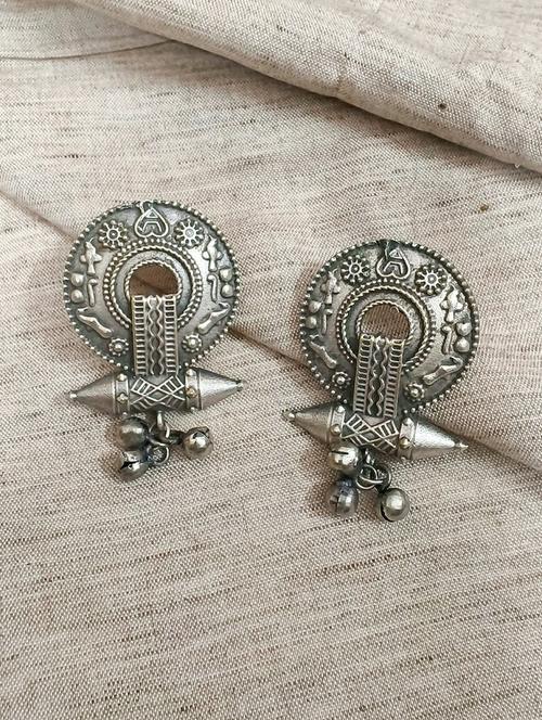 women silver brass drop earrings - 21743817 -  Standard Image - 0