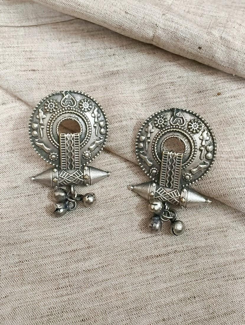 women silver brass drop earrings - 21743817 -  Zoom Image - 0