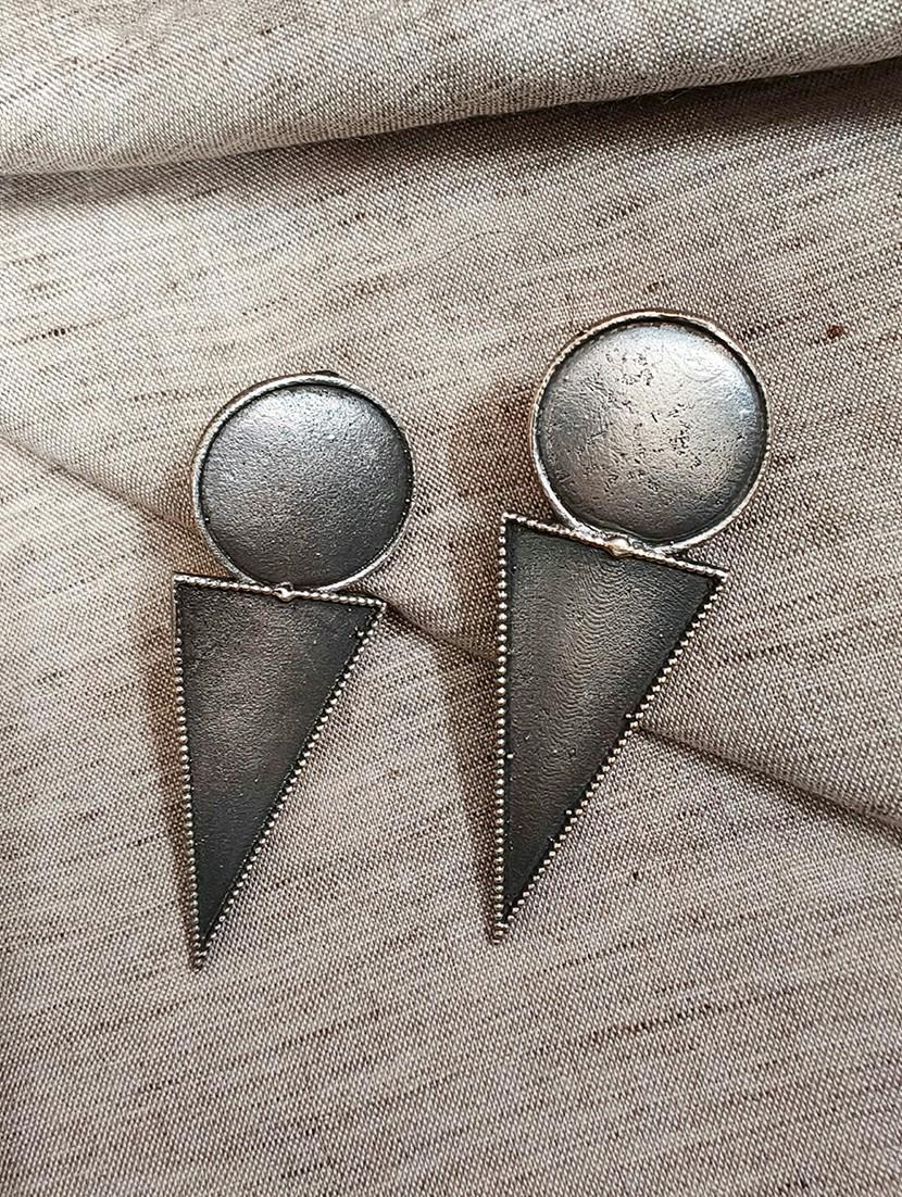 women silver brass drop earrings - 21743826 -  Zoom Image - 0