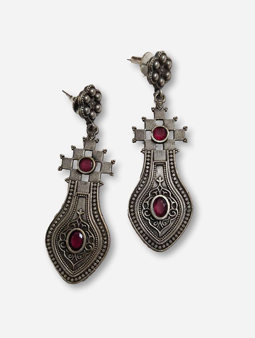 women silver brass drop earrings - 21743829 -  Standard Image - 1