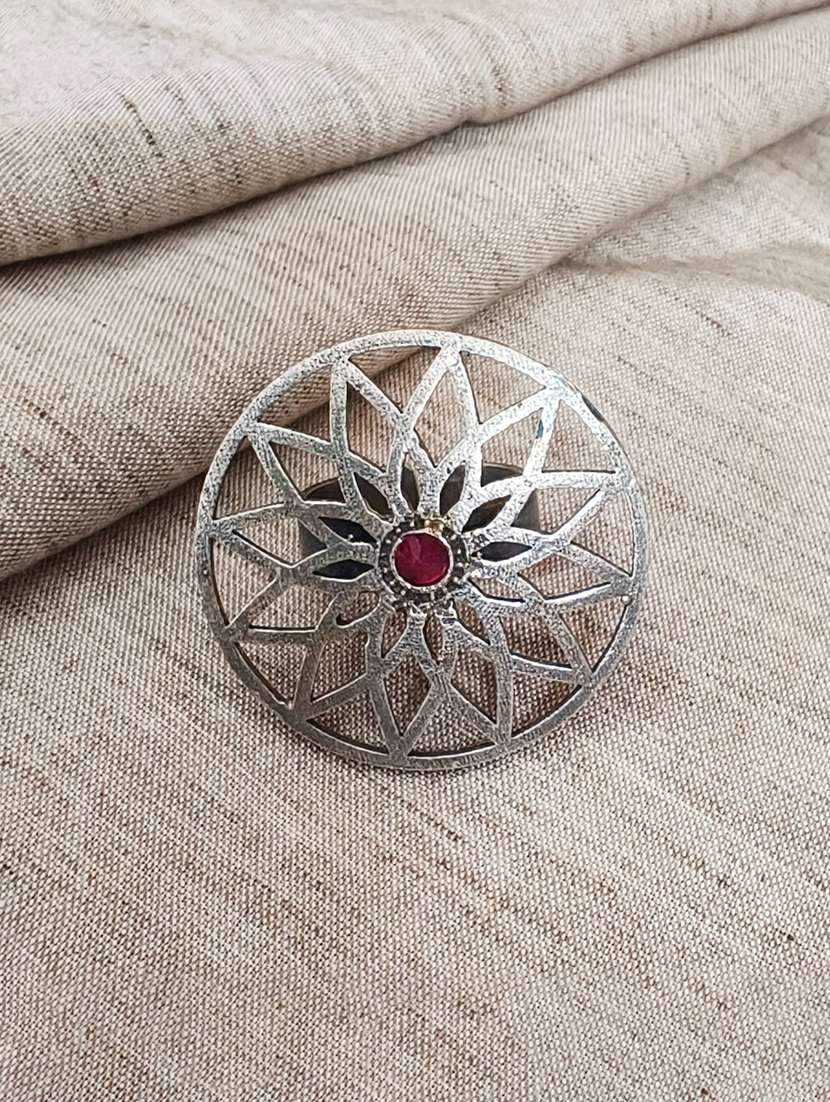 women silver brass finger rings