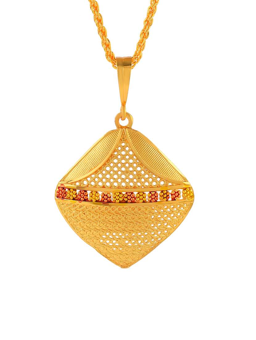 women gold brass pendant - 21743901 -  Standard Image - 1