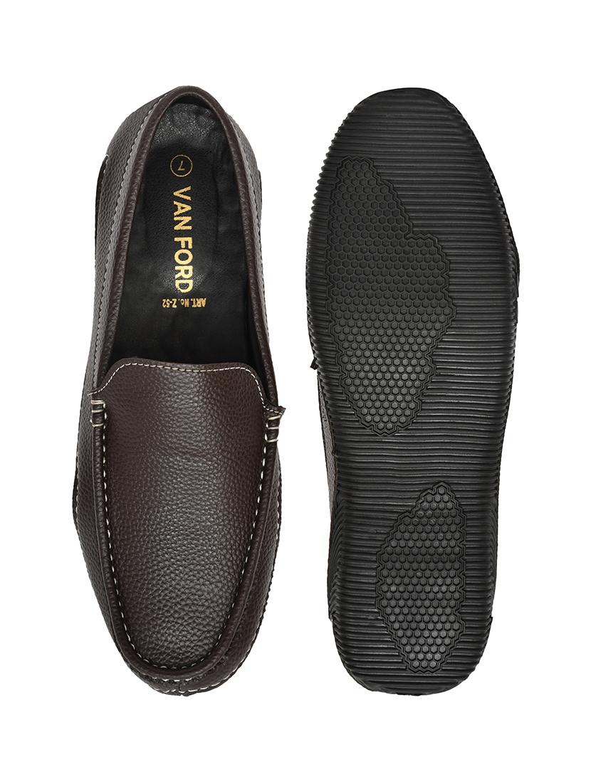 men brown slip on loafers - 21743905 - Standard Image - 4