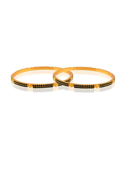 brass gold imitation emerald bangle set - 21743941 -  Standard Image - 0