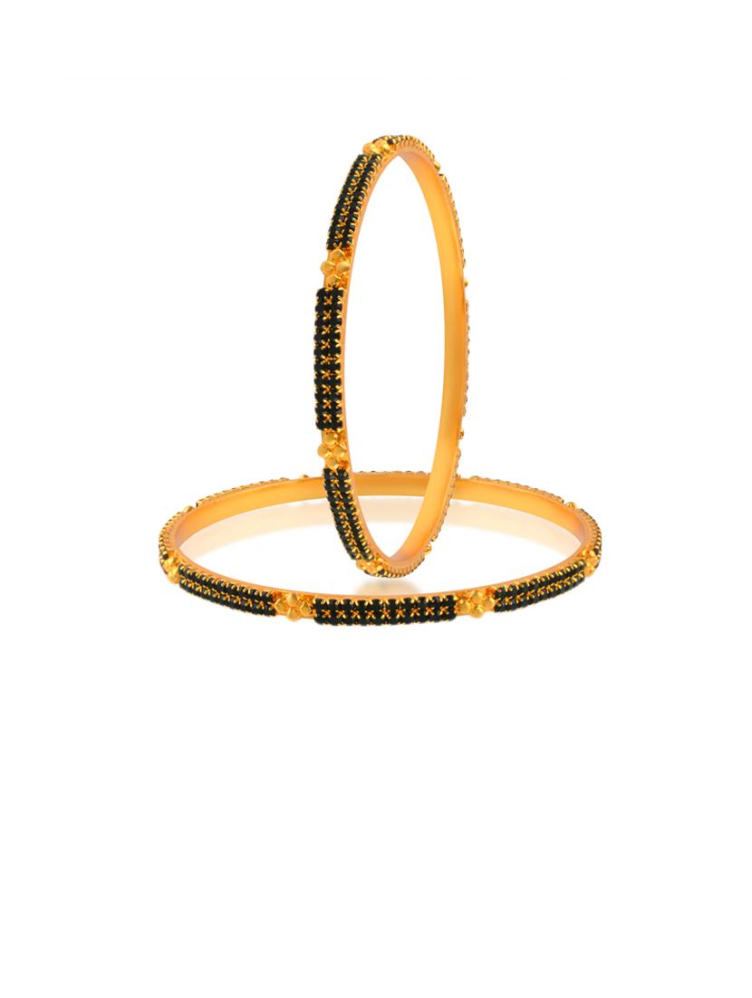 brass gold imitation emerald bangle set - 21743941 -  Standard Image - 1