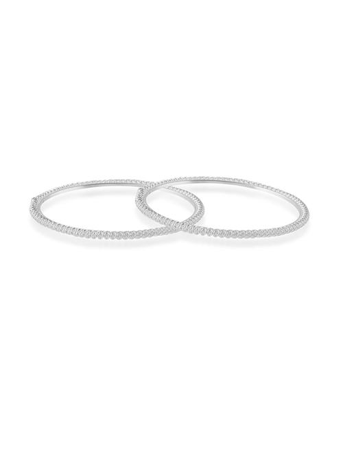 women silver plated bangle set - 21743942 - Standard Image - 0