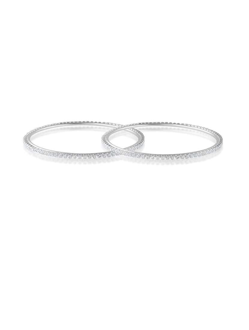 women silver plated bangle set - 21743944 - Zoom Image - 0
