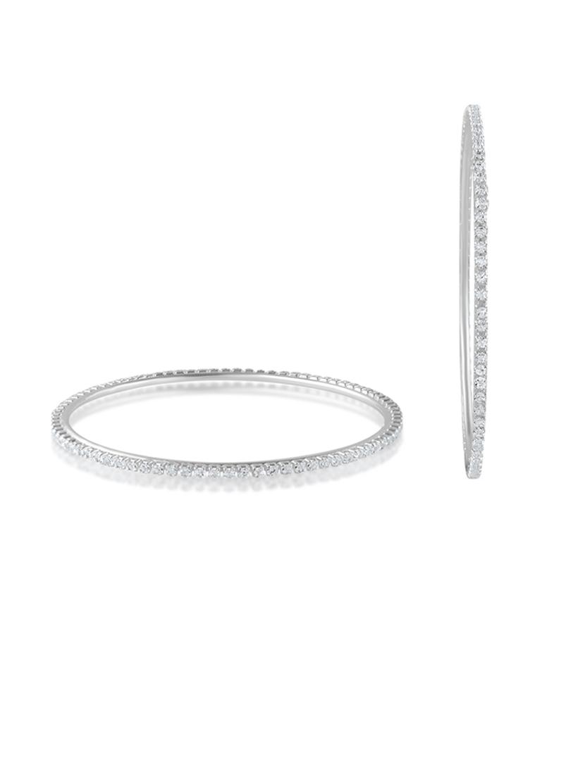 women silver plated bangle set - 21743944 - Standard Image - 1