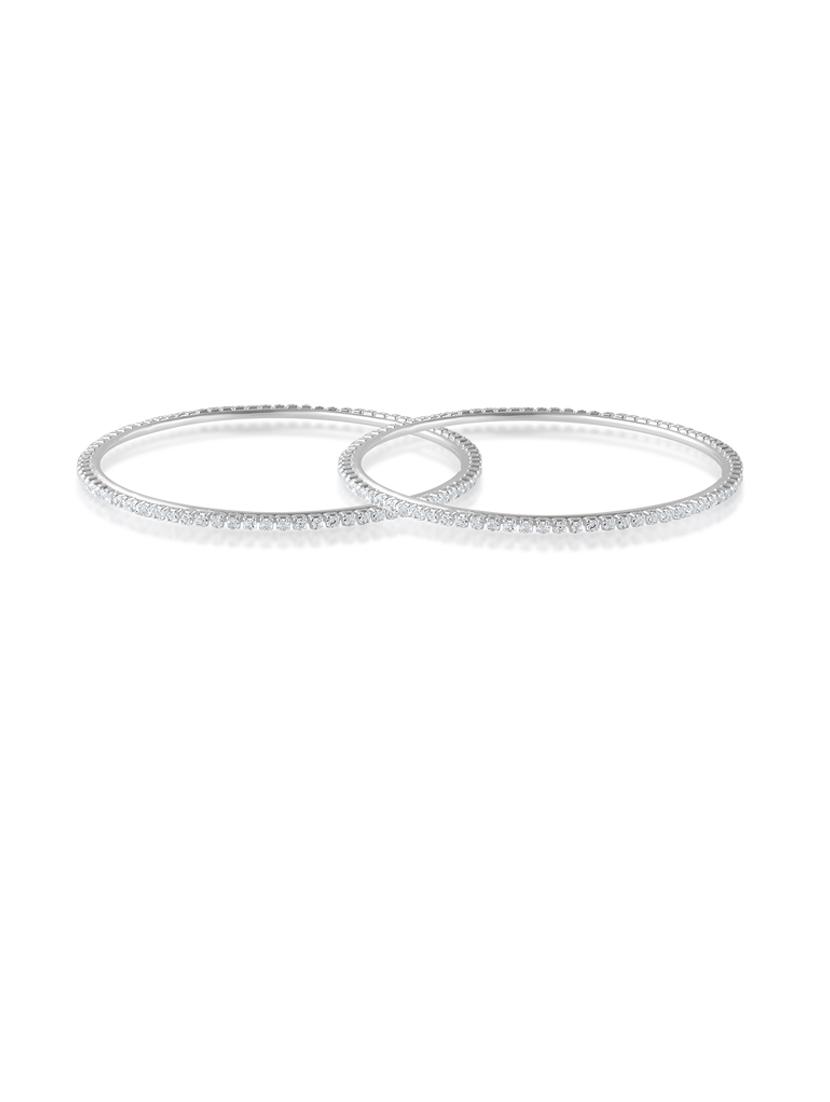 women silver plated bangle set - 21743945 - Zoom Image - 0