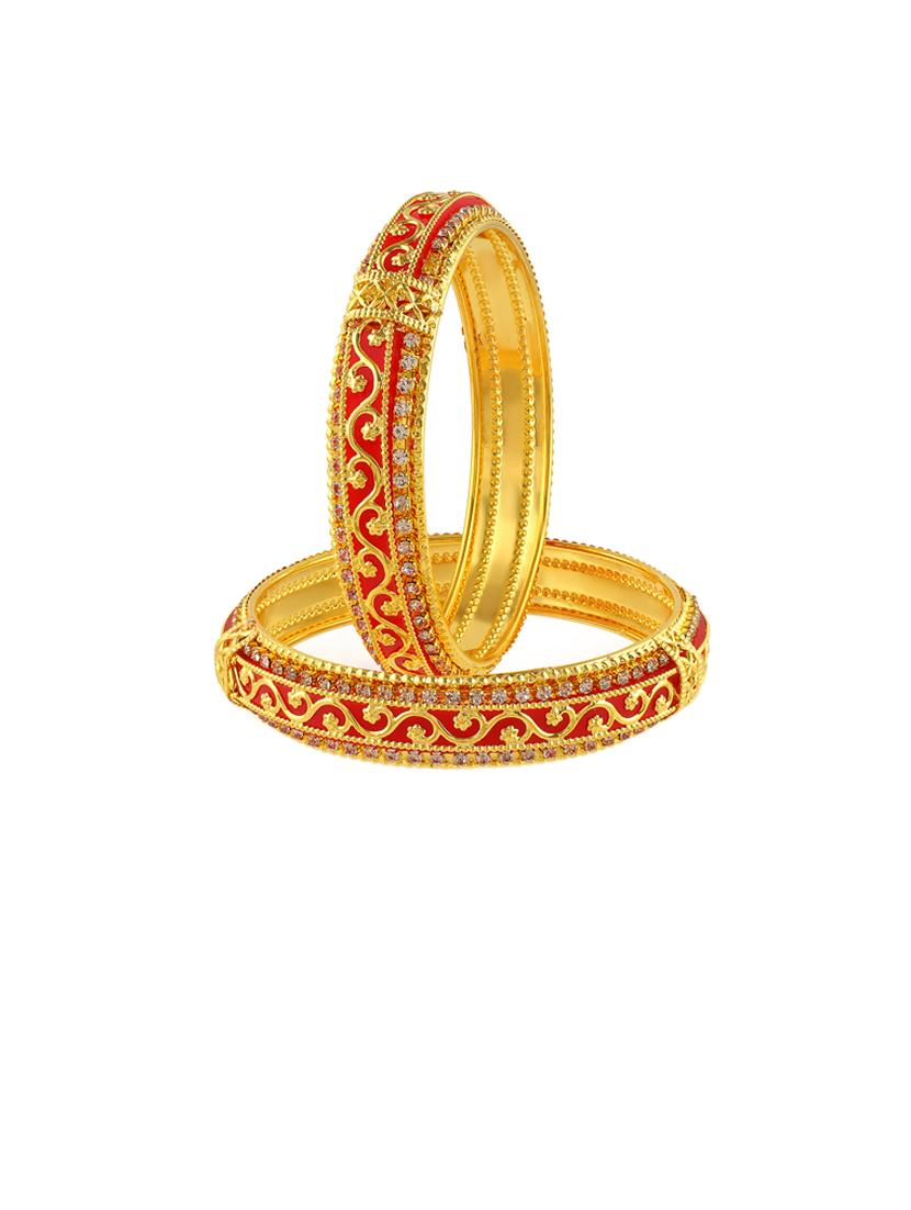women gold plated bangle set - 21743946 - Standard Image - 1