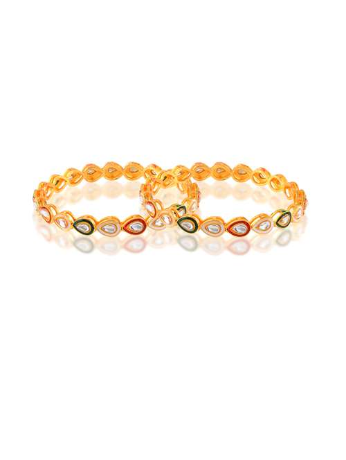 women gold plated bangle set - 21743948 - Standard Image - 0