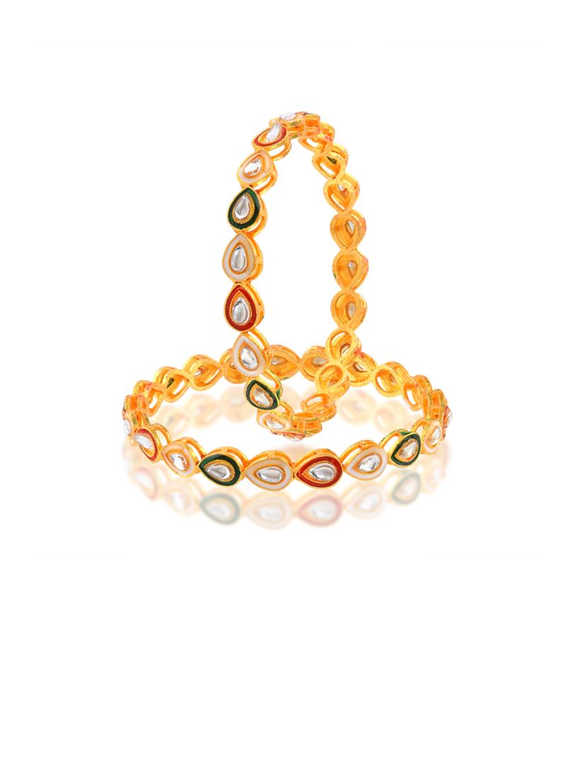 women gold plated bangle set - 21743948 -  Standard Image - 1