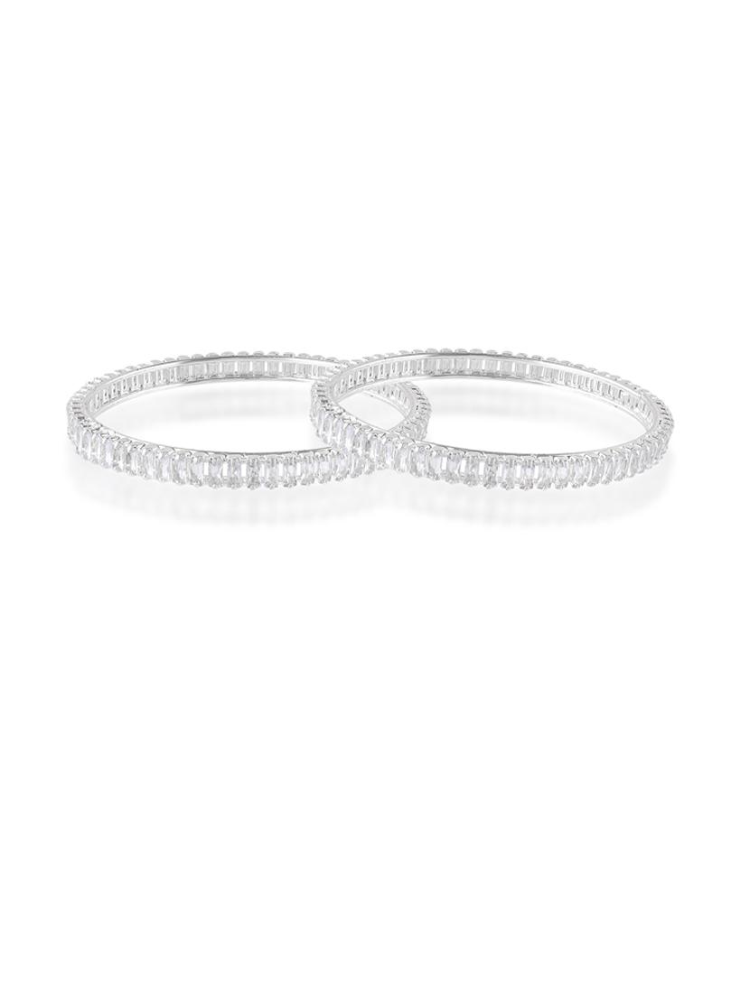 women silver plated bangle set - 21743949 - Zoom Image - 0