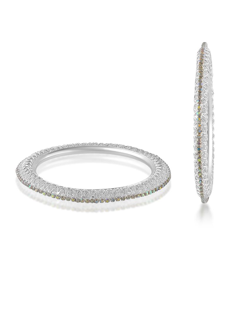 women silver plated bangle set - 21743950 - Standard Image - 1