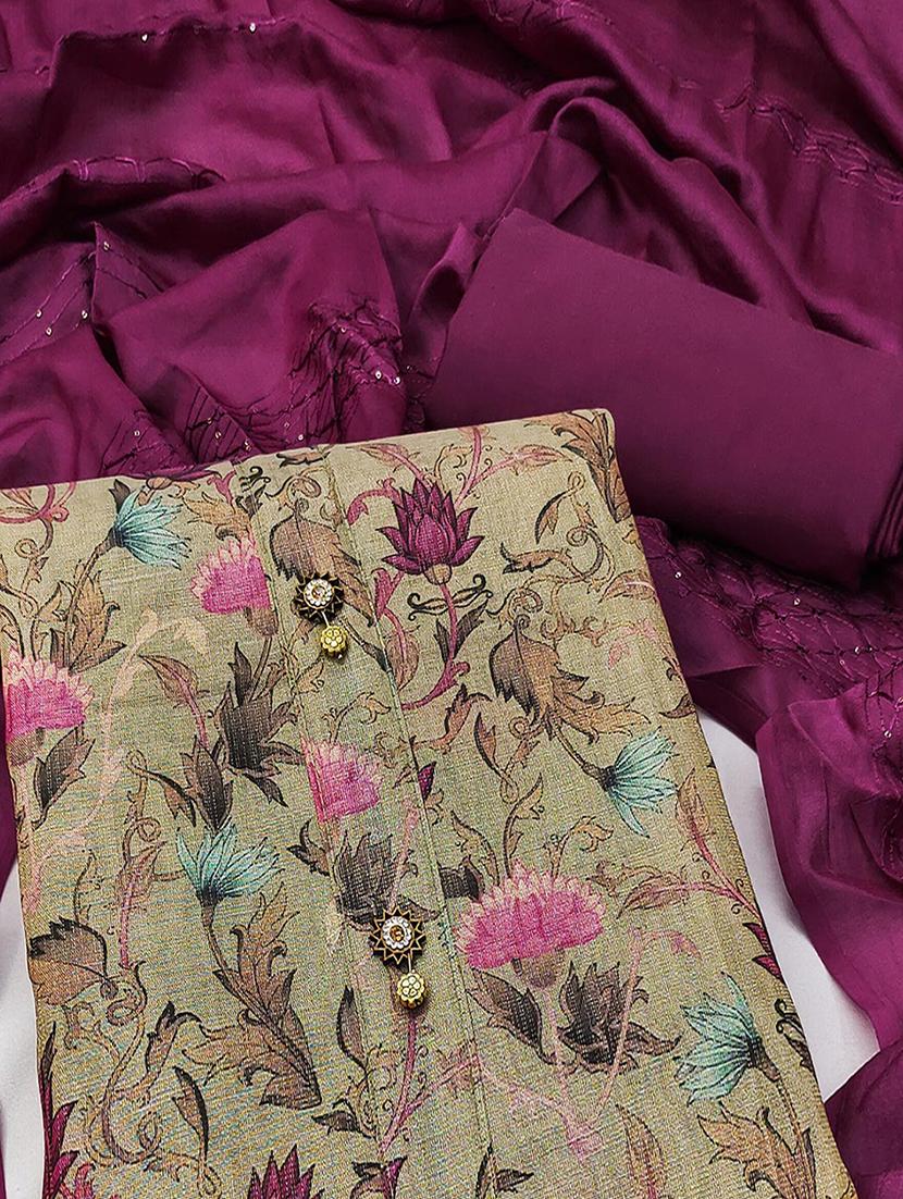 women floral print unstitched suit set with dupatta - 21744043 - Standard Image - 1