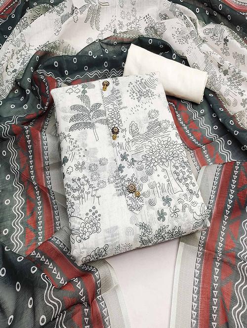 women printed unstitched suit set with dupatta - 21744047 -  Standard Image - 0