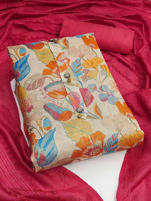 women printed unstitched suit set with dupatta - 21744065 - Standard Image - 0
