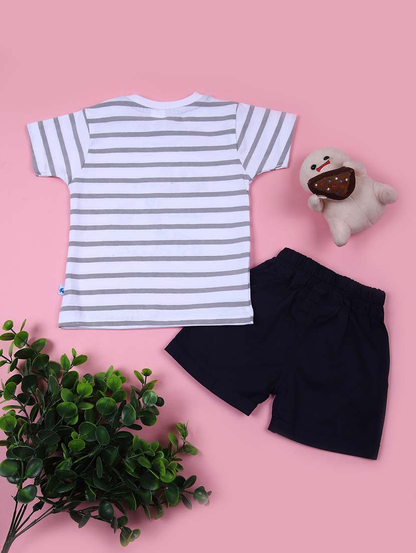 kids printed t-shirt and short co-ord set - 21744105 -  Standard Image - 1
