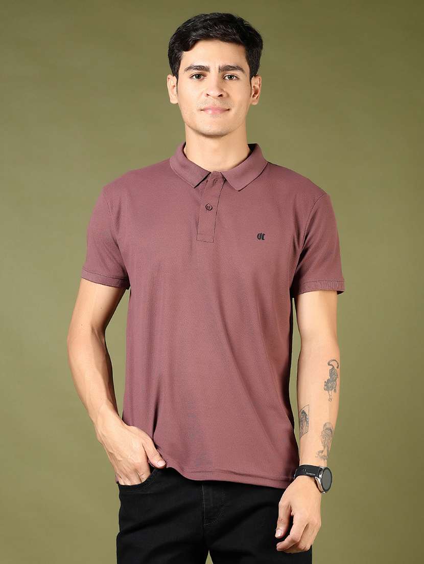 men solid short sleeve regular fit polo t-shirt - 21744134 -  Standard Image - 1