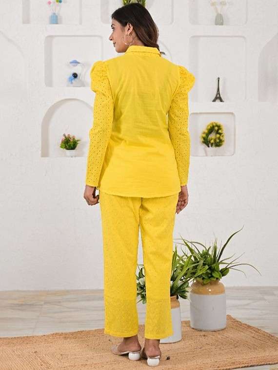 women solid shirt and trouser co-ord set - 21744991 -  Standard Image - 1