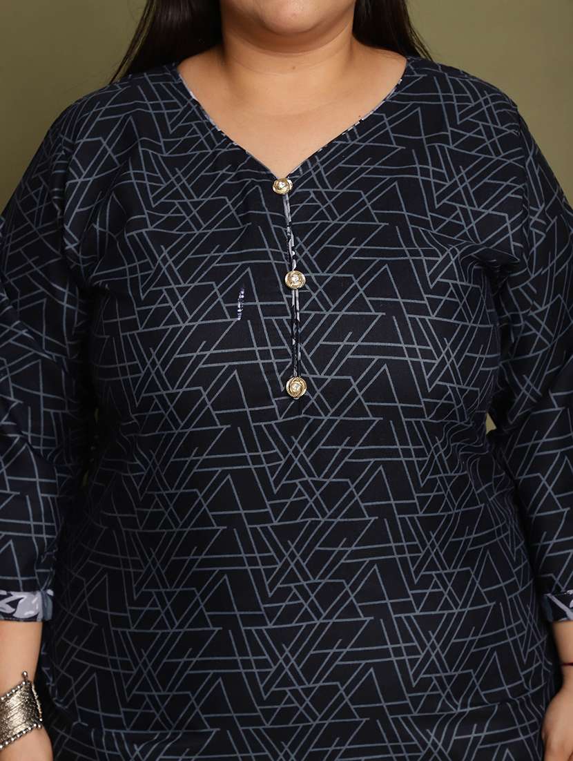 women printed plus size kurta salwar with dupatta set - 21745731 -  Standard Image - 4