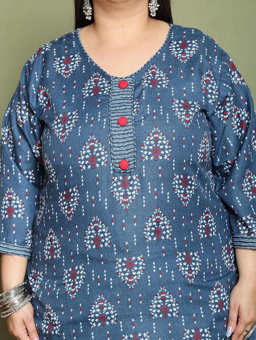 women printed plus size kurta salwar with dupatta set - 21745745 -  Standard Image - 1