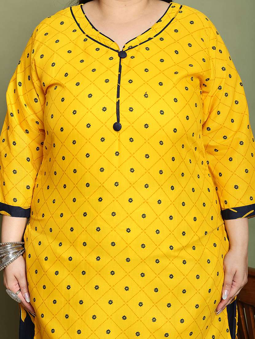 women printed plus size kurta salwar with dupatta set - 21745747 -  Standard Image - 4