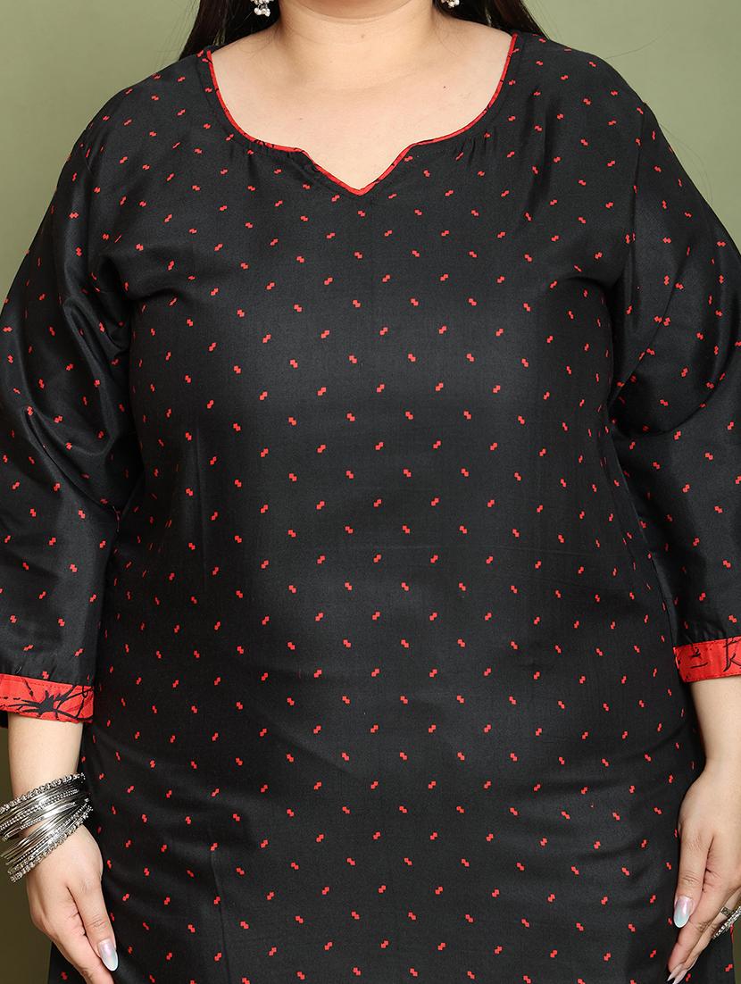 women printed plus size kurta salwar with dupatta set - 21745750 - Standard Image - 4