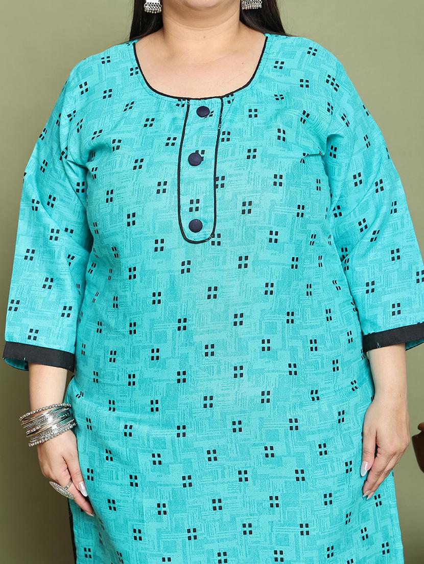 women printed plus size kurta salwar with dupatta set - 21745751 - Standard Image - 4