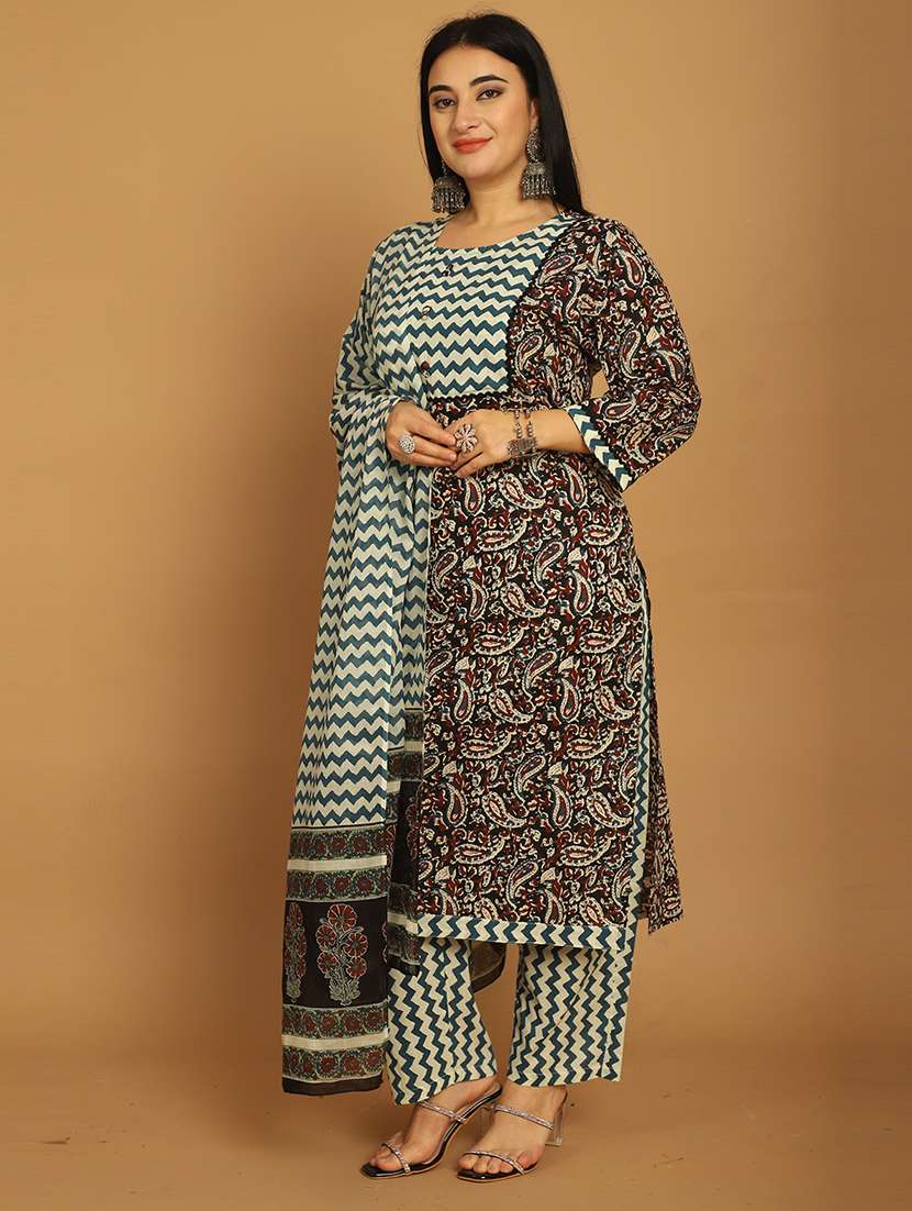 women printed kurta pant set with dupatta - 21745815 -  Standard Image - 1