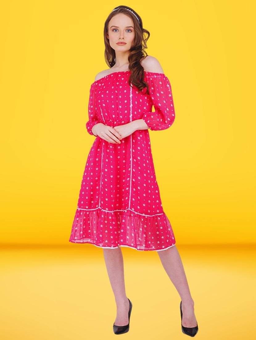women printed off shoulder dress - 21745920 -  Zoom Image - 0