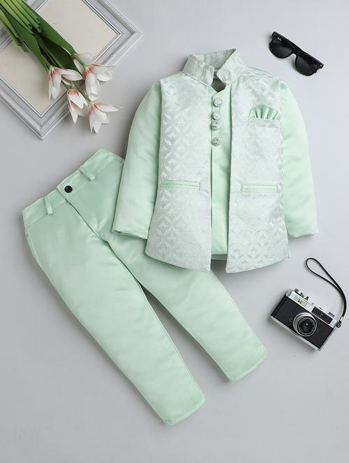 boys self design sherwani with jacket - 21745933 -  Standard Image - 0