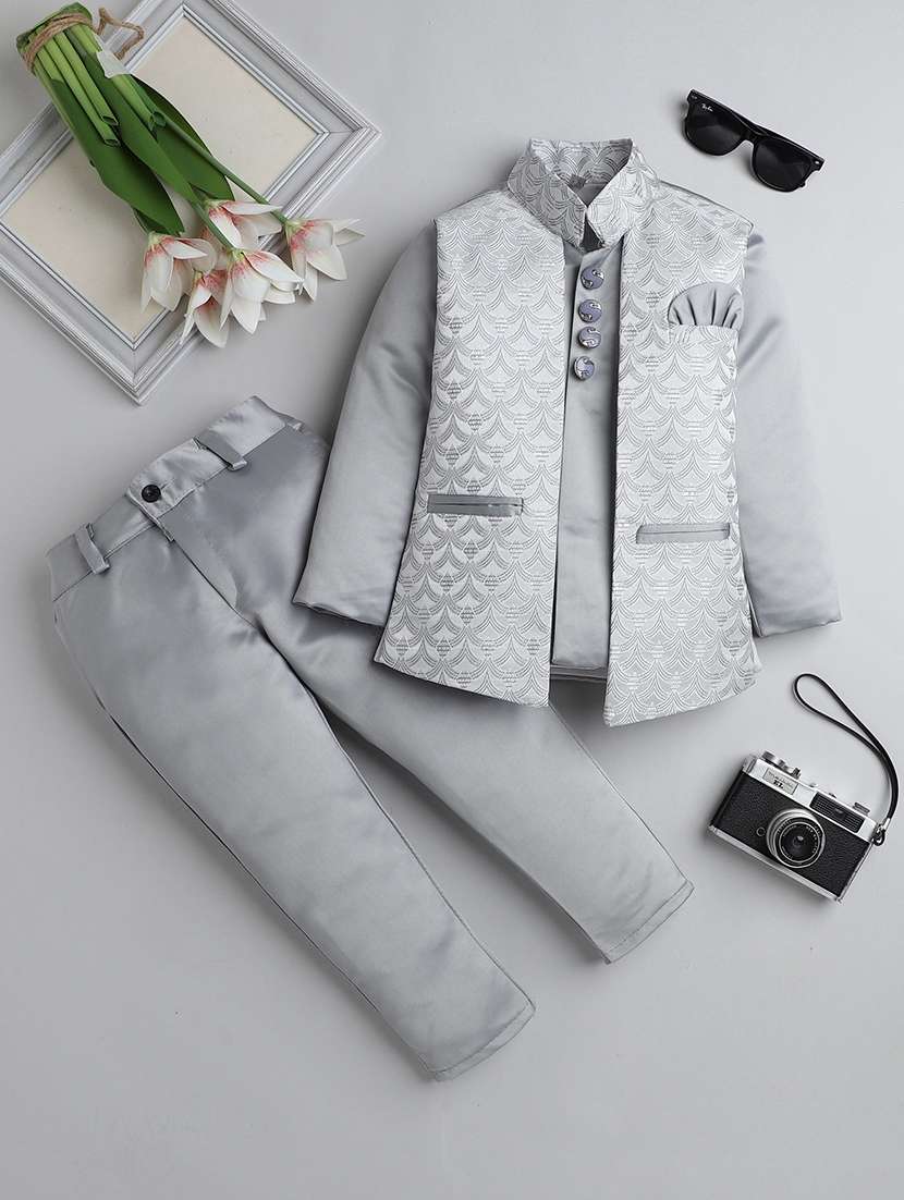 boys self design sherwani with jacket - 21745934 -  Zoom Image - 0