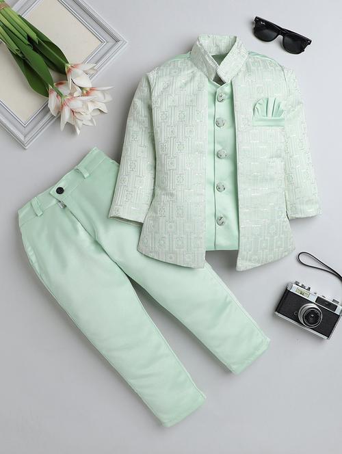 boys self design sherwani with jacket - 21745936 -  Standard Image - 0