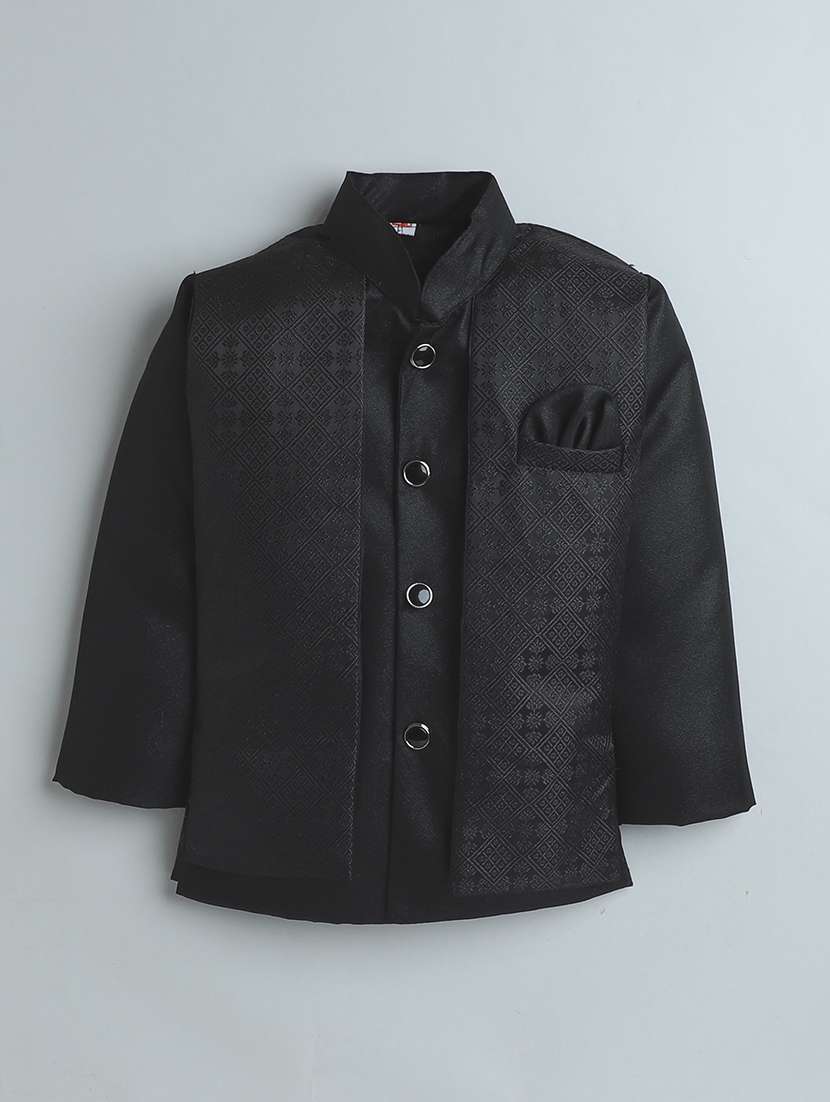 boys self design sherwani with jacket - 21745938 - Standard Image - 1