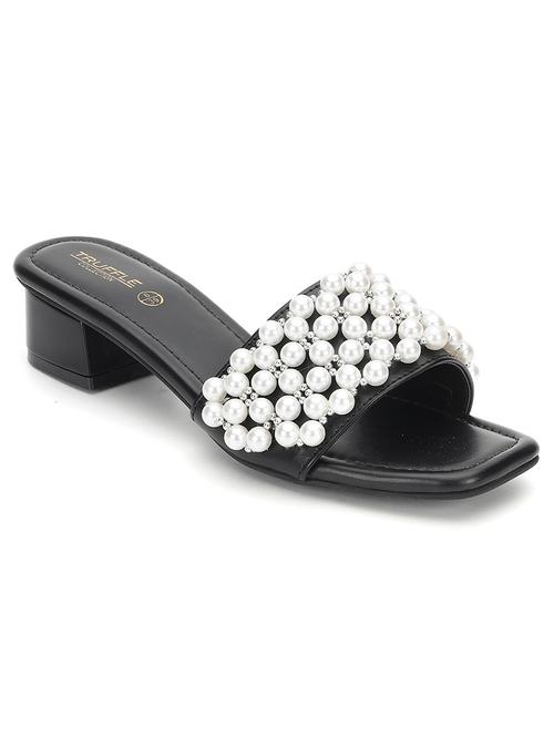 women embellished slip on block heel sandal - 21745964 - Standard Image - 0
