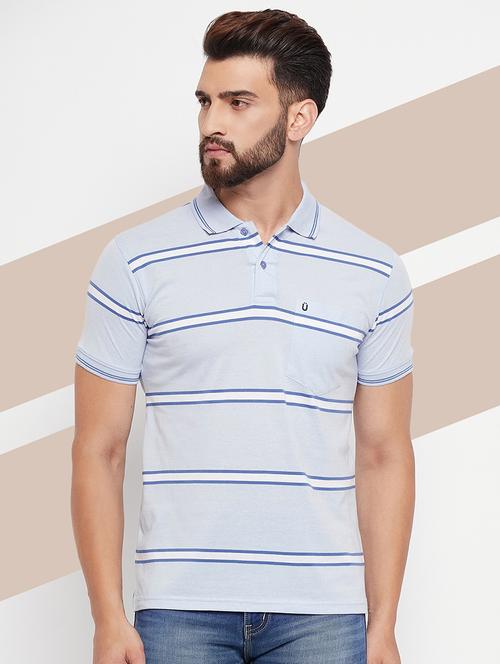men short sleeves striped polo t-shirt - 21745980 -  Standard Image - 0