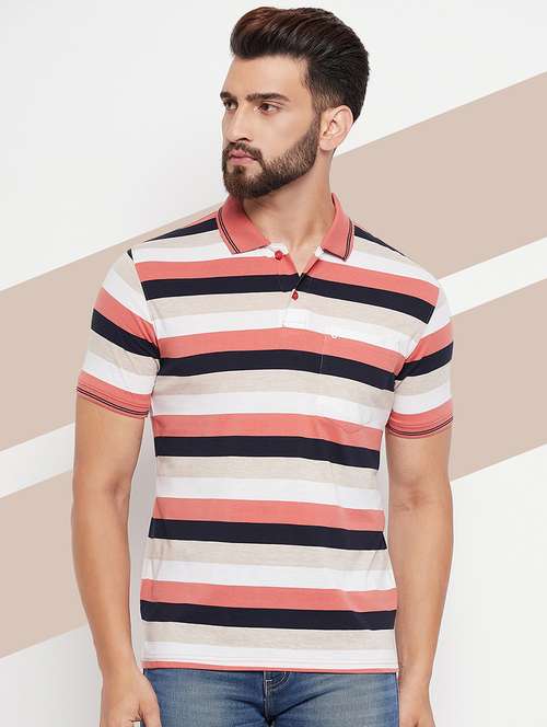 men short sleeves striped polo t-shirt - 21745986 -  Standard Image - 0