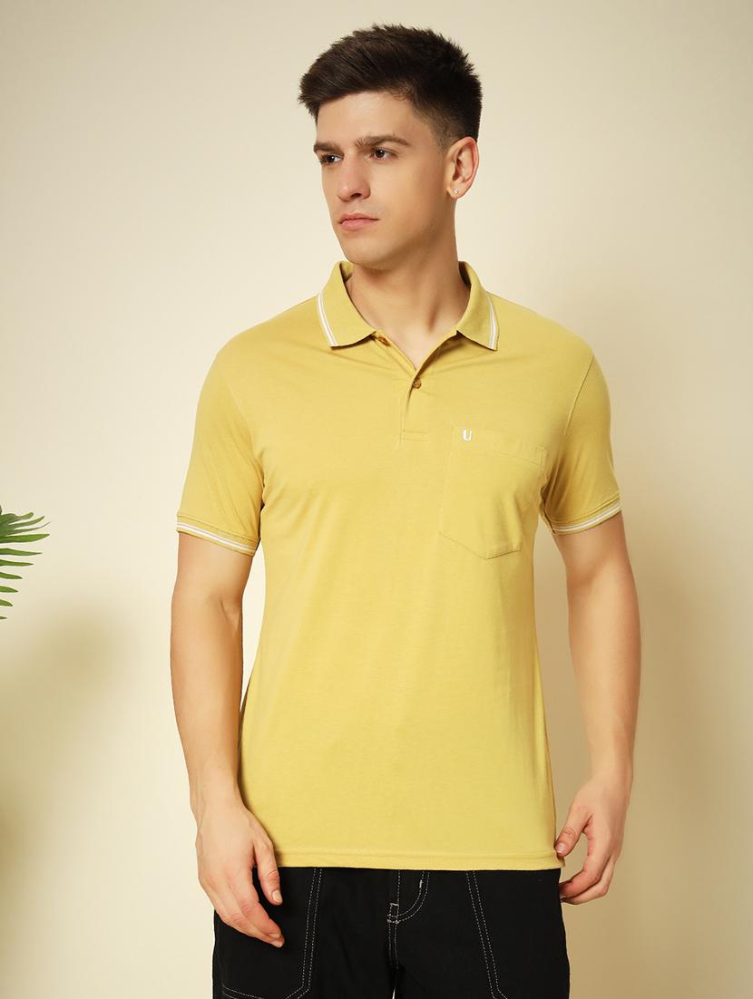 men short sleeves plain polo t-shirt - 21746006 - Zoom Image - 0