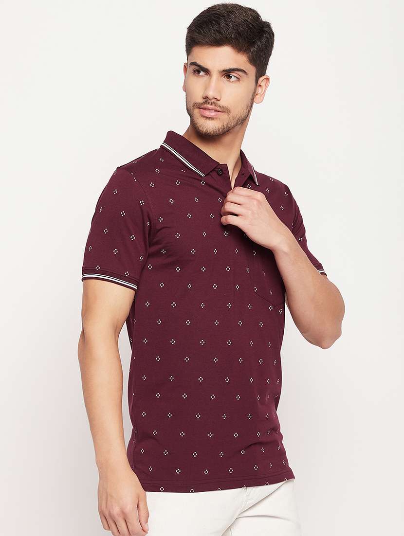 men short sleeves printed polo t-shirt - 21746011 - Standard Image - 1