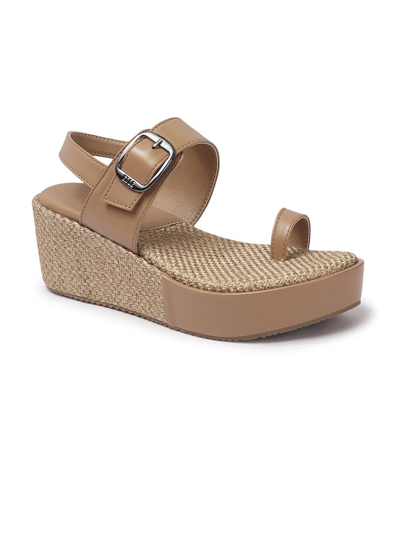 women solid one toe platforms sandal - 21746032 -  Standard Image - 1