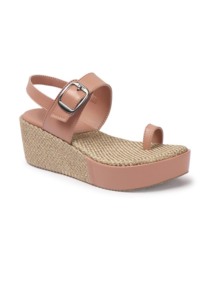 women solid one toe platforms sandal - 21746034 - Standard Image - 1