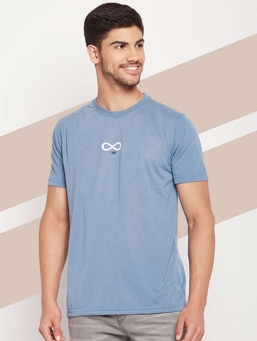 men short sleeves chest print t-shirt