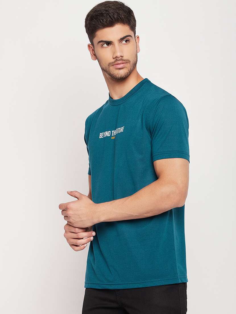 men short sleeves chest print t-shirt - 21746049 -  Standard Image - 1